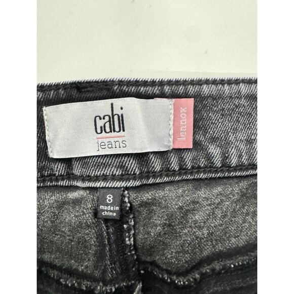 CABI Faded Black Wide Leg Jeans Lennox Jean Size 8 Regular - Picture 4 of 5
